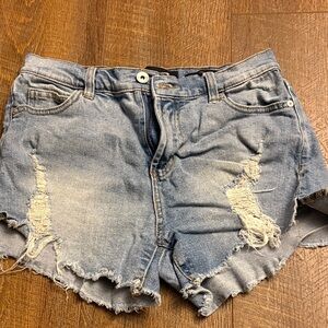 Kendall & Kylie Blue Distressed Jean Shorts